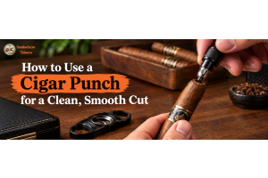 How to use a cigar punch to create a clean, smooth cut in a cigar cap