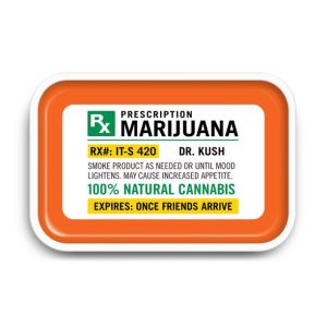 Rx Prescription Rolling Tray - Metal