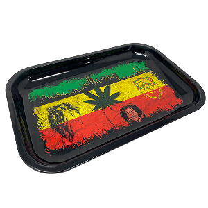 Rasta Jamaica Flag Rolling Tray - Metal