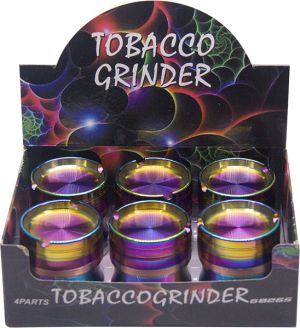 GR218 - 63mm 4 Part Grinder w/ Cigarette Holder & Ashtray