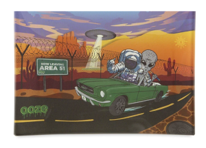 Ooze Rolling Tray - Shatter Resistant Glass - Space Race