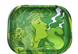 Celestial Mary Jane Rolling Tray - Metal