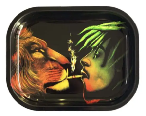 Rasta Bob Marley and Lion King Smoking Rolling Tray - Metal