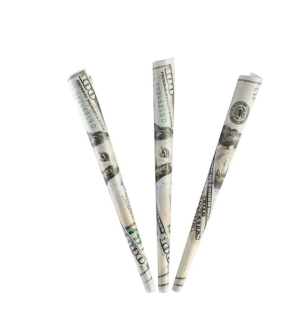 Greenbacks - Pre-Rolled Cones $100 bill - 3 Per Tube