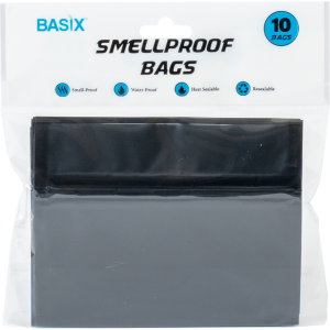 Basix 10-Pack Small Resealable Smell proof Bags 3in X 4in