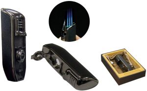 Fujima Triple Jet Flame Lighter With Punch