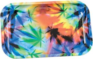 Colorful Leaf Rolling Tray - Metal