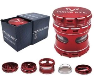 Viking Axe Grinder 63mm 4 Parts With Tri-Windows (GV024)
