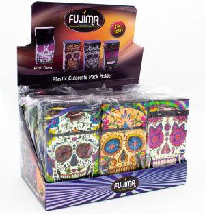 FUJIMA SKULL PLASTIC CIGARETTE PACK HOLDER FOR 100s (CH127)