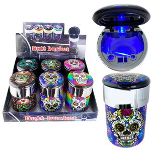 ASHTRAY-LCUP-CSK - Cup Ashtray with LED lights and Candy Skull Design