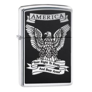 Zippo  Black and White Americana