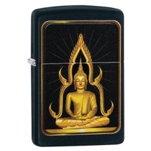 Zippo  Black Matte Buddha