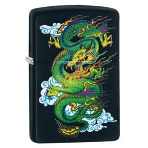 Zippo  Black Matte Dragon
