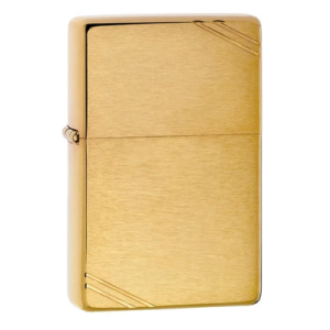 Zippo Brushed Brass Vintage with Slashes