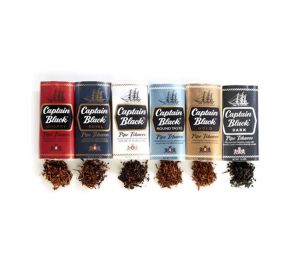 Captain Black Pipe Tobacco Pouch and Tin