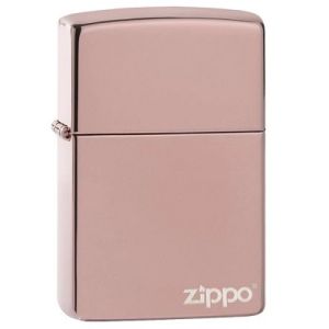 Zippo  Classic High Polish Rose Gold Zippo  Logo