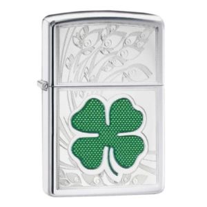 Zippo Clover High Polish Chrome Design