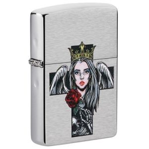 Zippo   Cross, Queen and Skull Design
