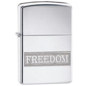 Zippo   Etched Freedom Design