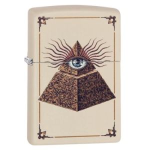 Zippo Eye of Providence Cream Matte Design