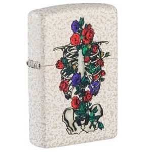 Zippo  Floral Skeleton Design