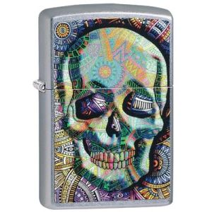 Zippo  Geometric Skull Design