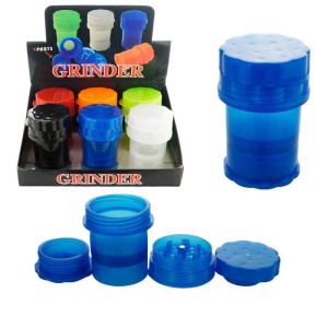 GR151 - Plastic Grinder with Large Storage Chamber in Assorted Colors