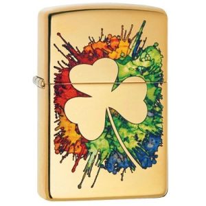 Zippo  Graffiti Clover Design