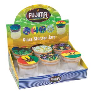 FUJIMA LEAF CLEAR GLASS STORAGE JAR (GSJ3)