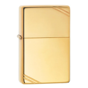 Zippo High Polish Brass Vintage with Slashes