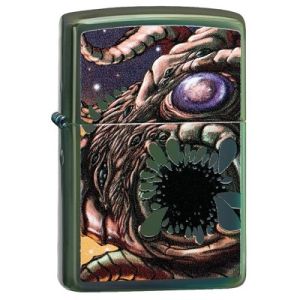 Zippo  High Polish Green Apocalypse Monster Design