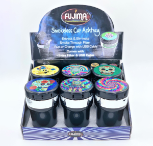 FUJIMA SMOKELESS CAR ASHTRAY WITH USB CHARGER + 1 FILTER