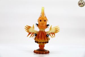 MK - Fancy Art 2 Hand Gold Honey Bong