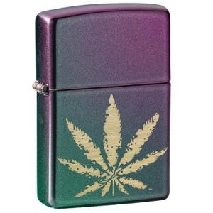 Zippo Iridescent Marijuana Leaf