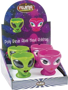 FUJIMA POLY RESIN ALIEN HEAD ASHTRAY (LT401)
