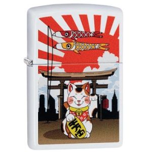 Zippo Lucky Cat Design