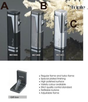 Ever Tech - M0146 Triple Jet Torch with Cigar Punch