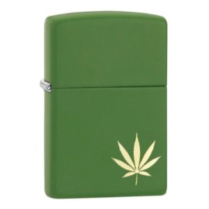 Zippo Marijuana Leaf on the Side