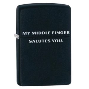 Zippo  Middle Finger Design