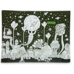 OOZE ROLLING TRAY - SHATTER RESISTANT GLASS - DYSTOPIA