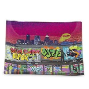 OOZE ROLLING TRAY - SHATTER RESISTANT GLASS - TAG