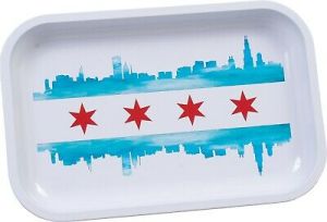 City Of Chicago Rolling Tray - Metal