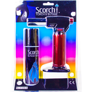 Scorch Torch Red + 100ml Butane Torch Set