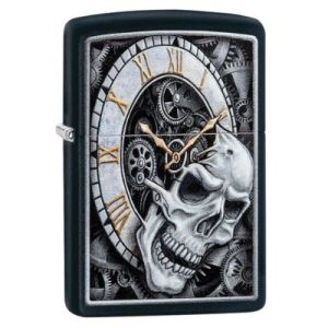 Zippo  Skull Clock Design