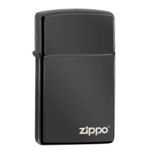 Zippo Slim® High Polish Black Zippo Logo
