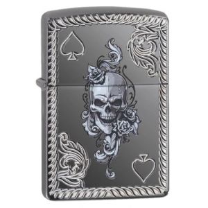 Zippo Spade & Skull Design