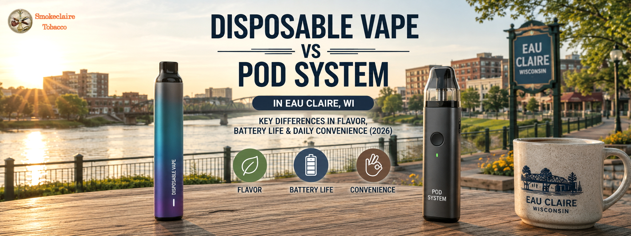 Disposable Vape vs Pod System in Eau Claire, WI