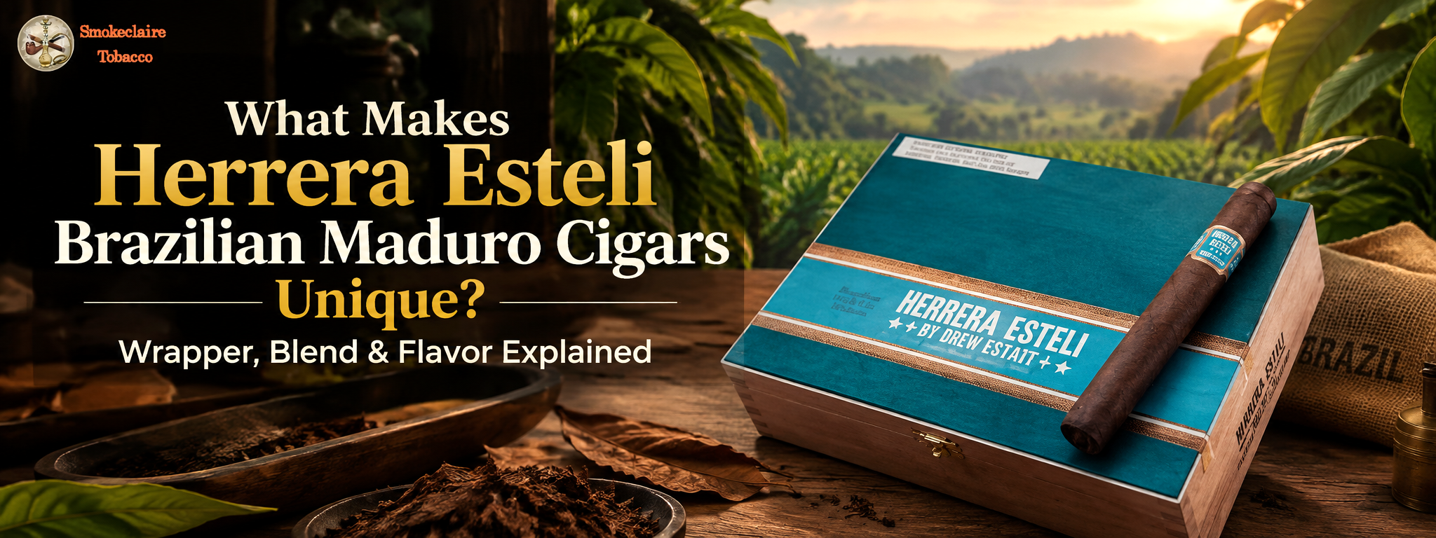 Herrera Esteli Brazilian Maduro cigars wrapper blend and flavor