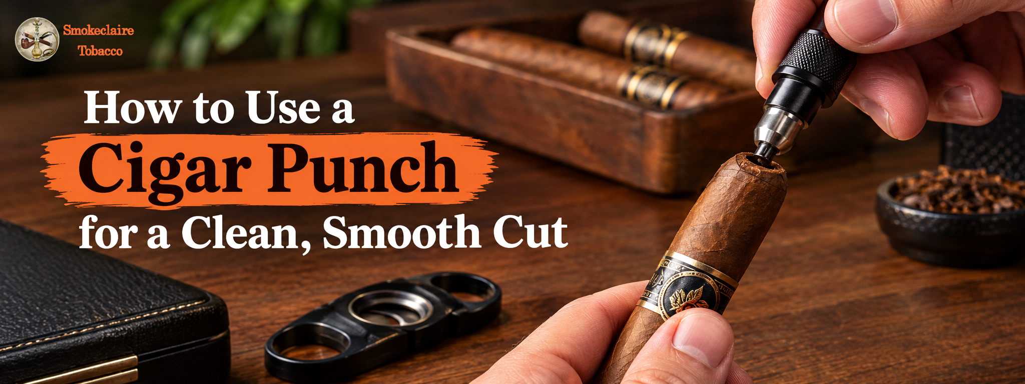 How to use a cigar punch to create a clean, smooth cut in a cigar cap